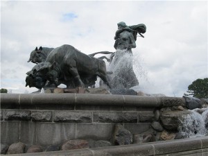 фонтан Гефион в парке Лангелинье